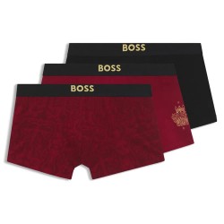 Боксерки BOSS CNY 10267312 01 boxers 3 units - Red / Black (Open Red 645) боксерки,мъжко,бельо,boss,cny,10267312,01,boxers,3,units,red,black,(open,red,645)