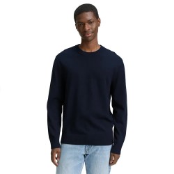 блуза,мъжки,пуловери,tom,tailor,basic,crewneck,knit,sweater,dark,navy