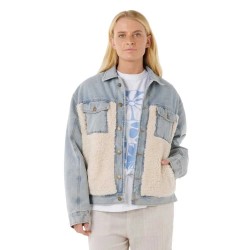 яке,дамски,якета,и,палта,rip,curl,cruisinsherpa,denim,jacket,washed,blue,(blue)