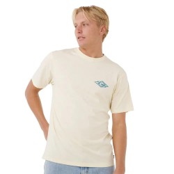 тениска,мъжки,тениски,rip,curl,legacy,short,sleeve,t,shirt,beige,(lemon,ice)