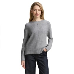 блуза,дамски,пуловери,дамски,плетени,дрехи,tom,tailor,1047673,sweater,medium,silver,grey,melange