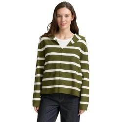 Блуза Tom tailor 1047692 sweater - Green (Big Green Knit Stripe) блуза,мъжки,пуловери,дамски,пуловери,tom,tailor,1047692,sweater,green,(big,green,knit,stripe)