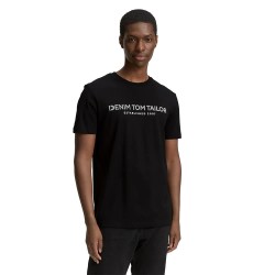 тениска,мъжки,тениски,tom,tailor,1043491,printed,short,sleeve,t,shirt,black,fake,leather,(black)