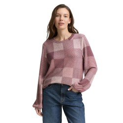 тениска,дамски,тениски,tom,tailor,1044923,cosy,long,sleeve,t,shirt,berry,cosy,check,(pink)