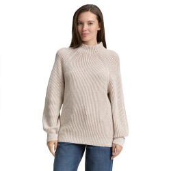 блуза,дамски,блузи,tom,tailor,1047670,sweatshirt,beige,(soft,taupe,rib,structure)