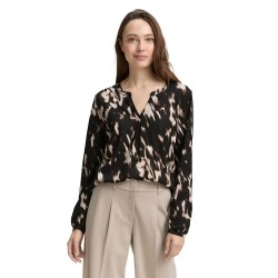 тениска,дамски,тениски,tom,tailor,1047745,short,sleeve,t,shirt,blurry,animal,design,(black)
