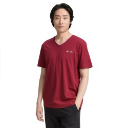 Тениска Tom tailor 1047775 short sleeve T-shirt - Red (Deep Red) тениска,мъжки,тениски,tom,tailor,1047775,short,sleeve,t,shirt,red,(deep,red)