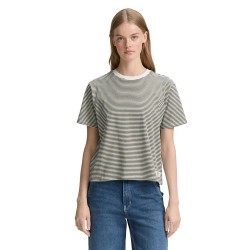 тениска,дамски,тениски,tom,tailor,1047845,short,sleeve,t,shirt,small,olive,white,stripe,(white)