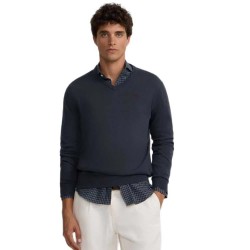 Блуза Silbon Classic V-Neck sweater - Blue (Blue / Grey) блуза,мъжки,пуловери,silbon,classic,v,neck,sweater,blue,(blue,grey)