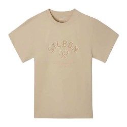Тениска Silbon Relaxed Fit Leisure short sleeve T-shirt - Beige (Sand) тениска,мъжки,тениски,дамски,тениски,silbon,relaxed,fit,leisure,short,sleeve,t,shirt,beige,(sand)