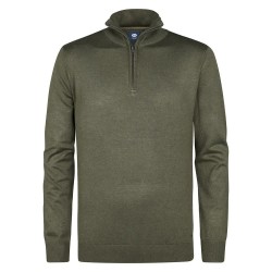 блуза,мъжки,пуловери,petrol,industries,m,3050,kwc207,half,zip,sweater,mossy,stone,(green)