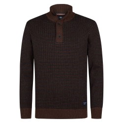 блуза,мъжки,пуловери,petrol,industries,m,3050,kwc236,sweater,brown,(syrup)