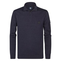 блуза,мъжки,пуловери,petrol,industries,m,3050,kwc248,half,zip,sweater,royal,navy