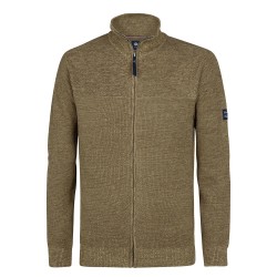 блуза,мъжки,пуловери,petrol,industries,m,3050,kwc285,full,zip,sweater,tan,(brown)