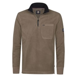 блуза,мъжки,пуловери,petrol,industries,m,3050,swc320,half,zip,sweatshirt,brown,(mossy,stone)
