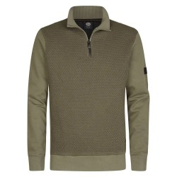 блуза,мъжки,пуловери,petrol,industries,m,3050,swc368,half,zip,sweatshirt,mossy,stone,(green)