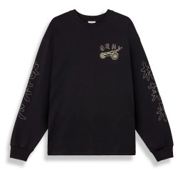 тениска,мъжки,тениски,дамски,тениски,grimey,sampans,long,sleeve,t,shirt,black,(black)