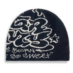 Шапка Grimey The Shelter Throw Up 2000S beanie - Black шапка,всички,шапки,grimey,the,shelter,throw,up,2000s,beanie,black