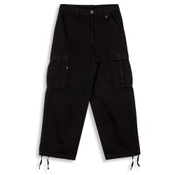 Панталони Grimey The Shelter Regular Denim cargo pants - Black панталони,мъжки,панталони,grimey,the,shelter,regular,denim,cargo,pants,black