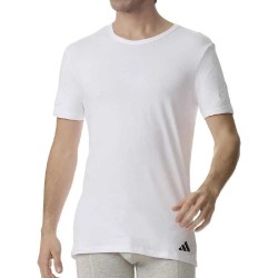 мъжко,бельо,adidas,active,flex,cotton,short,sleeve,base,layer,2,units,white,(white,whit)