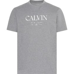 Тениска Calvin klein 20S Graphic short sleeve T-shirt - Grey (Med Grey Htr) тениска,мъжки,тениски,дамски,тениски,calvin,klein,20s,graphic,short,sleeve,t,shirt,grey,(med,grey,htr)