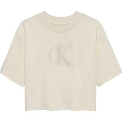 тениска,детски,тениски,calvin,klein,ig0ig03062,short,sleeve,t,shirt,beige,(whitecap,gray)