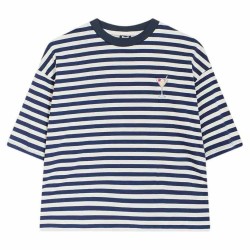 тениска,дамски,тениски,kaotiko,ar004,01,m002,short,sleeve,t,shirt,navy,stripeds,cocktail,(blue)