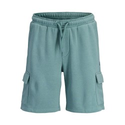 Къси панталони Jack & jones Bradley Cargo sweat shorts - Green / Blue (Mineral Blue) къси,панталони,мъжки,панталони,дамски,панталони,jack,&,jones,bradley,cargo,sweat,shorts,green,blue,(mineral,blue)