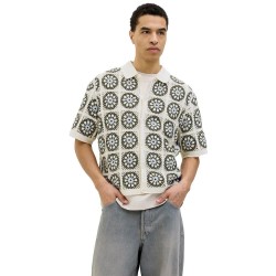 блуза,мъжки,пуловери,jack,&,jones,cartagena,crochet,short,sleeve,sweater,sea,salt,detail,skyway,(white)