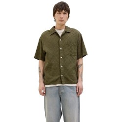 риза,с,къс,ръкав,мъжки,ризи,jack,&,jones,jortavira,texture,short,sleeve,shirt,olive,night,(green)