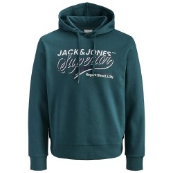 Суичър Jack & jones Logo 2 Colors hoodie - Blue (Atlantic Deep) суичър,мъжки,пуловери,jack,&,jones,logo,2,colors,hoodie,blue,(atlantic,deep)