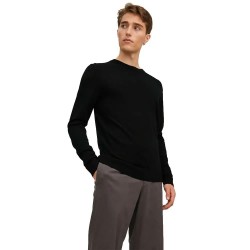 блуза,мъжки,пуловери,jack,&,jones,merino,sweater,black