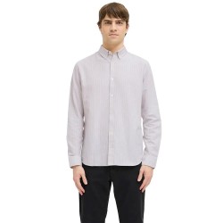 риза,с,дълъг,ръкав,дамски,ризи,мъжки,ризи,jack,&,jones,oscar,long,sleeve,shirt,grey,(crockery,stripes,white)