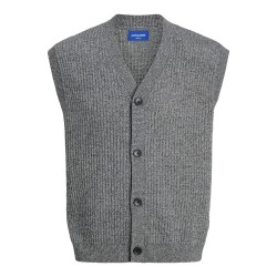потник,мъжки,пуловери,jack,&,jones,summer,knitted,vest,black,(grey)