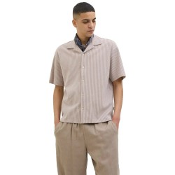 риза,с,къс,ръкав,мъжки,ризи,jack,&,jones,summer,striped,short,sleeve,shirt,mocha,meringue,stripes,antique,white,(beige)
