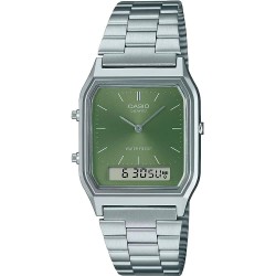 часовник,часовници,casio,aq,230,watch,silver,grey,olive,green,(green)