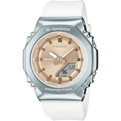 часовник,часовници,casio,gm,s2110,watch,white,champagne,(silver)