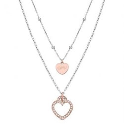 бижутерия,ops,objects,crystal,vibes,double,heart,ipr,necklace,multicolor