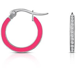 бижутерия,ops,objects,diamond,paint,hoop,earrings,fuchsia