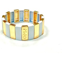 Ops objects Joy 20mm bracelet - Golden (White / Gold) бижутерия,ops,objects,joy,20mm,bracelet,golden,(white,gold)