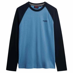 тениска,мъжки,тениски,superdry,essential,baseball,long,sleeve,t,shirt,thrift,blue,marl,eclipse,navy,(blue)