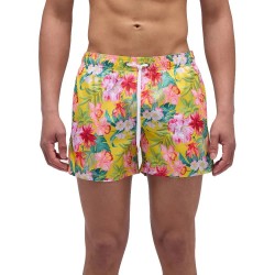 бански,гащета,мъжки,бански,костюми,sundek,elastic,waist,and,bora,bora,print,swimming,shorts,sun,coral,(multicolor)