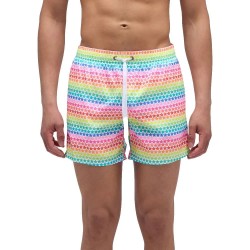 бански,гащета,мъжки,бански,костюми,sundek,elastic,waist,and,stardust,print,swimming,shorts,white,(multicolor)