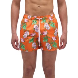 бански,гащета,мъжки,бански,костюми,sundek,elastic,waist,and,sun,flower,print,swimming,shorts,gerbera,(orange)