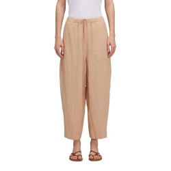 панталони,дамски,панталони,sundek,linen,with,adjustable,elasticated,waistband,pants,beige,(durian)