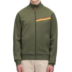 блуза,мъжки,пуловери,sundek,tricolour,detail,full,zip,sweatshirt,dkargreen,01,(green)