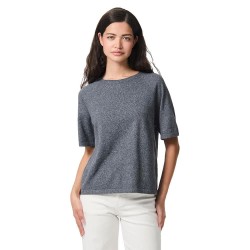 блуза,дамски,пуловери,дамски,плетени,дрехи,pieces,bree,short,sleeve,sweater,dark,grey,melange,(grey)