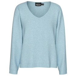 блуза,дамски,пуловери,дамски,плетени,дрехи,pieces,bree,v,neck,sweater,cashmere,blue,(blue)