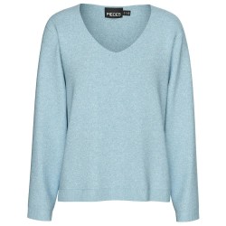 блуза,дамски,пуловери,дамски,плетени,дрехи,pieces,bree,v,neck,sweater,cashmere,blue,melange,(blue)