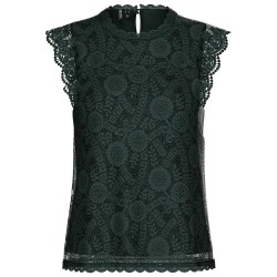 дамски,блузи,дамски,ризи,pieces,olline,lace,sleeveless,blouse,darkest,spruce,(green)